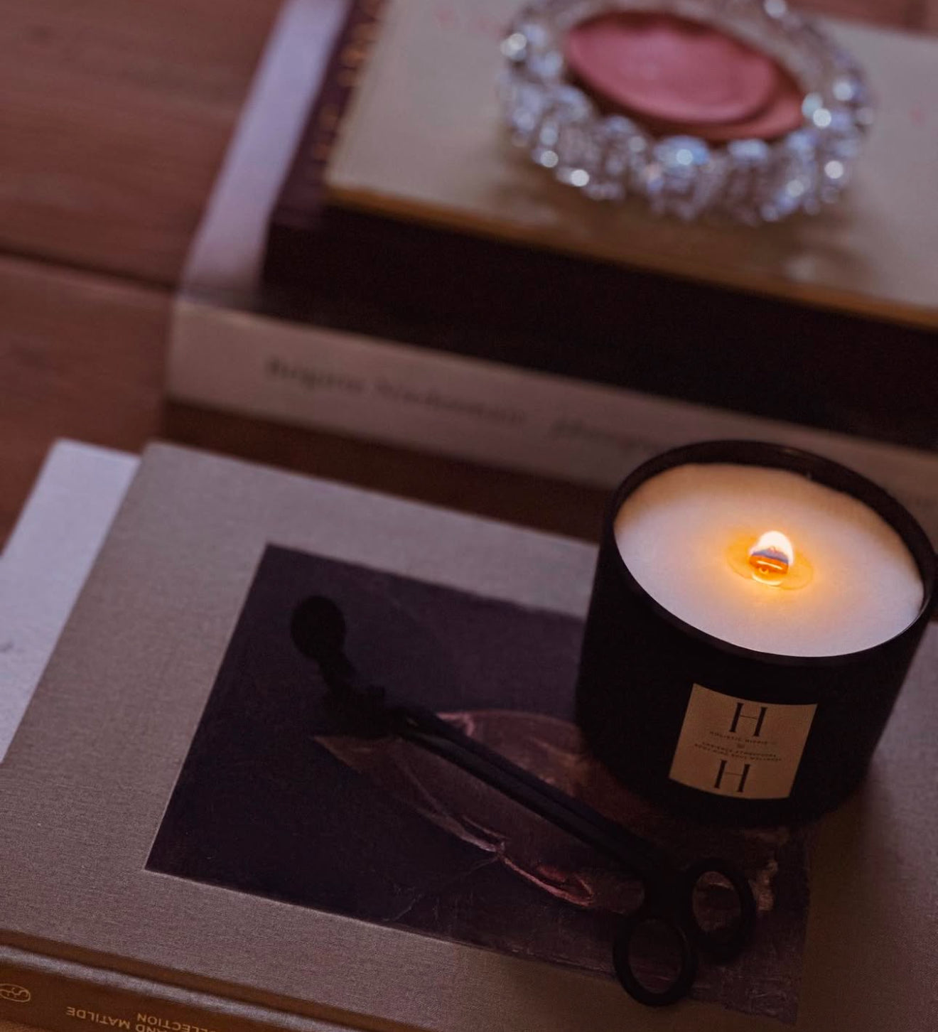 Holistic Hippie Aura™ Elixir One: After Hours Intention Candle – Beeswax & Coconut Blend