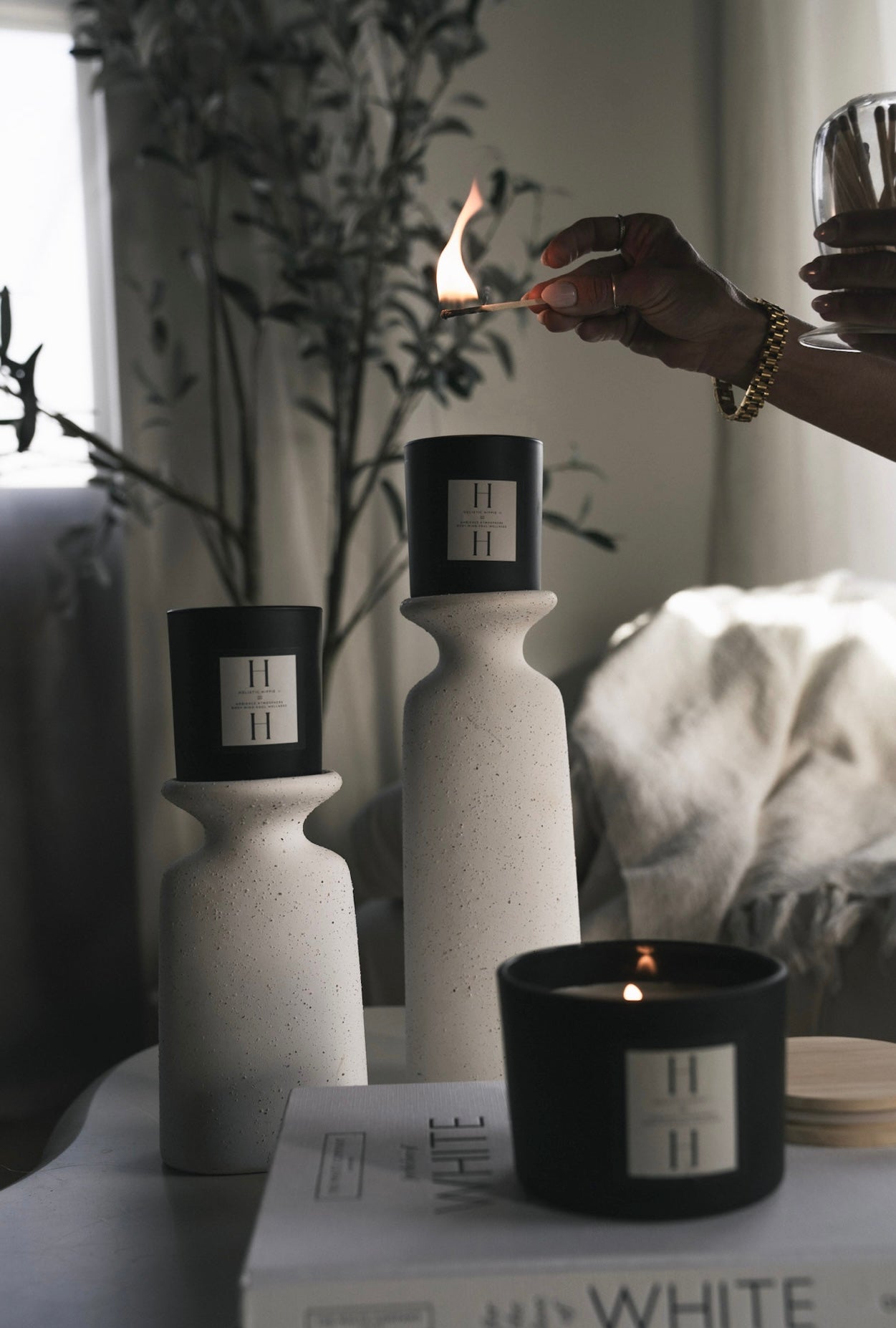 Holistic Hippie Aura™ Elixir One: After Hours Intention Candle – Beeswax & Coconut Blend